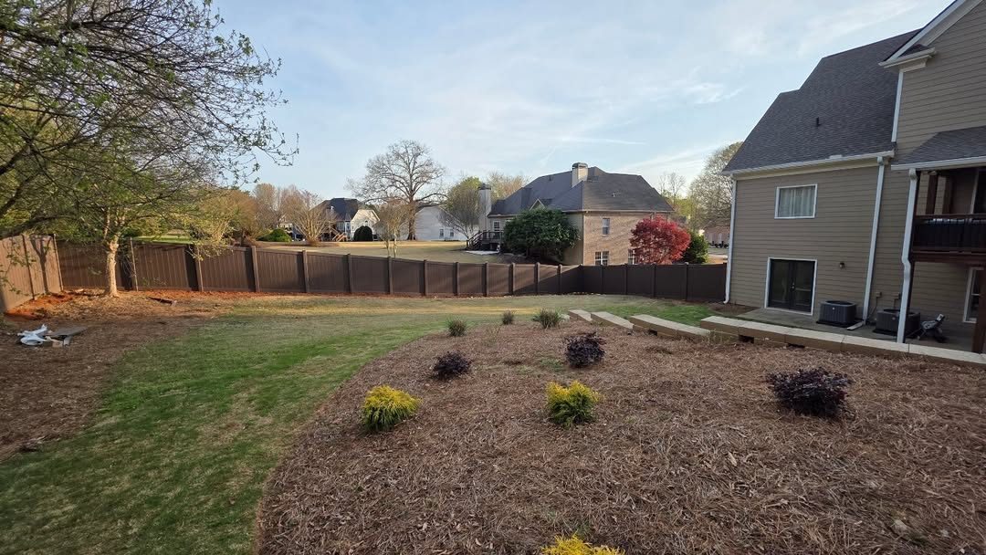 Brown vinyl privacy